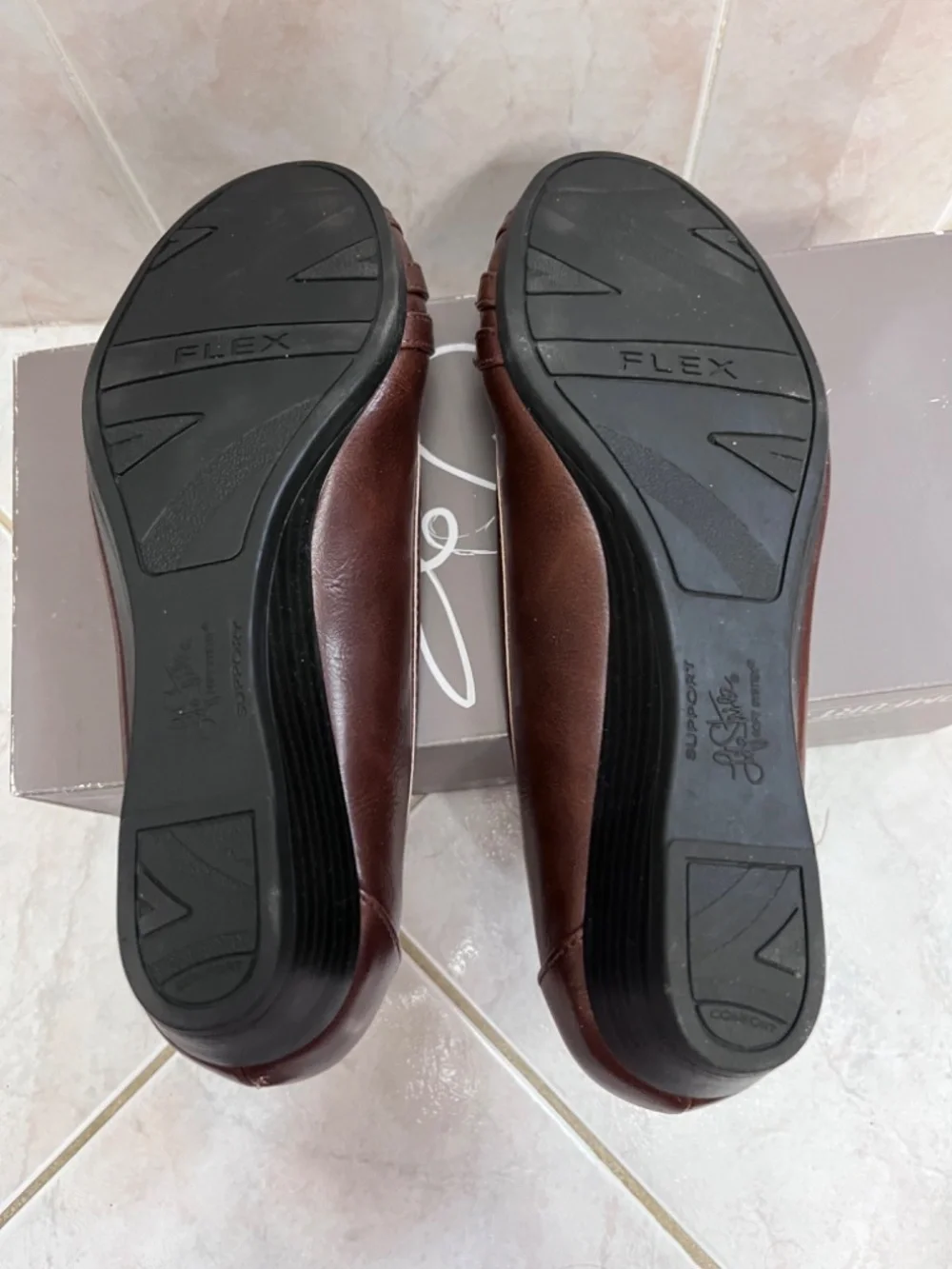 LifeStride Flair Brown Ballet Wedge Shoes /Size 8M